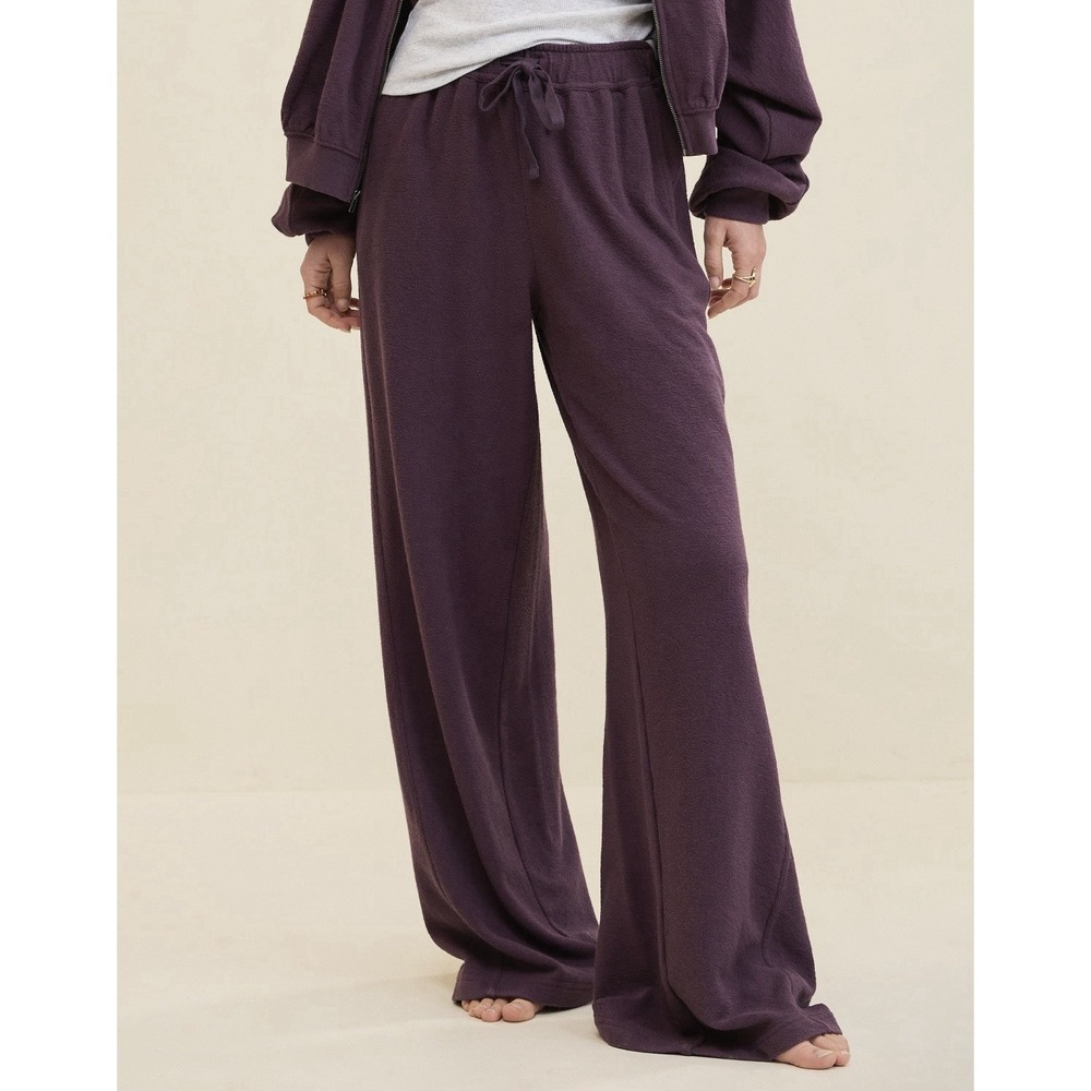 NWT Aerie Soft Life Trousers Sz L Wide Leg Sweatpants Comfy Cozy Soft Lounge